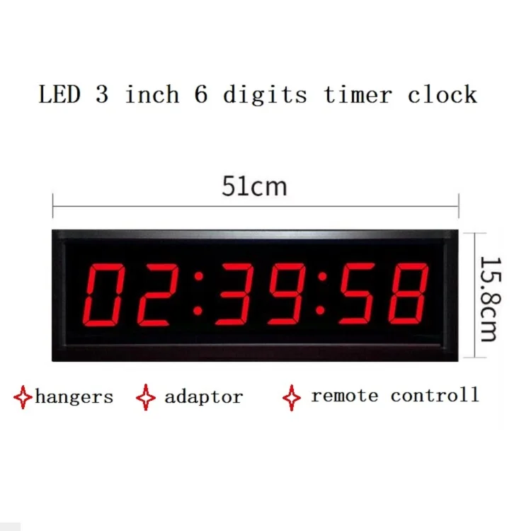 GPS satellite synchronize 6 digits LED timer clock