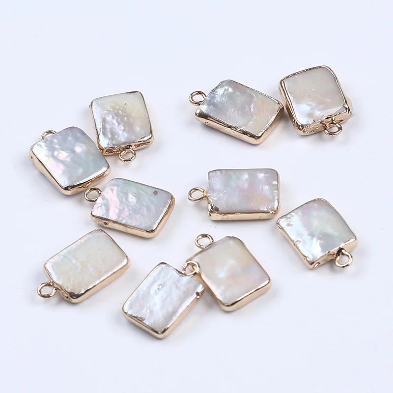 Позолоченный необычный кулон из пресноводного жемчуга для изготовления ювелирных изделий