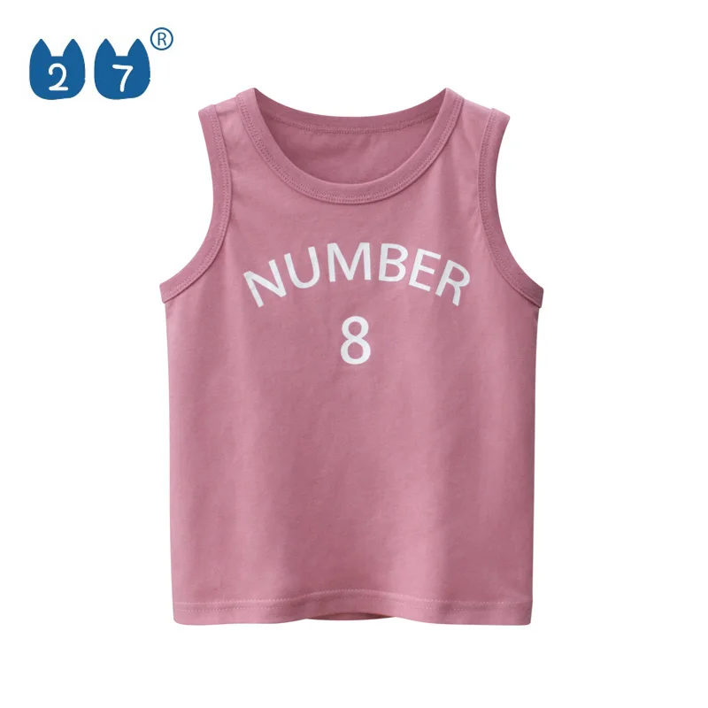 Children Vest Boy 100% Cotton Cartoon Undershirts Sleeveless Kids T Shirt Tank Tops