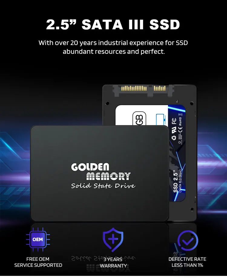 Golden Memory/OEM MLC Storage hard drive 2.5inch ssd 256gb sata