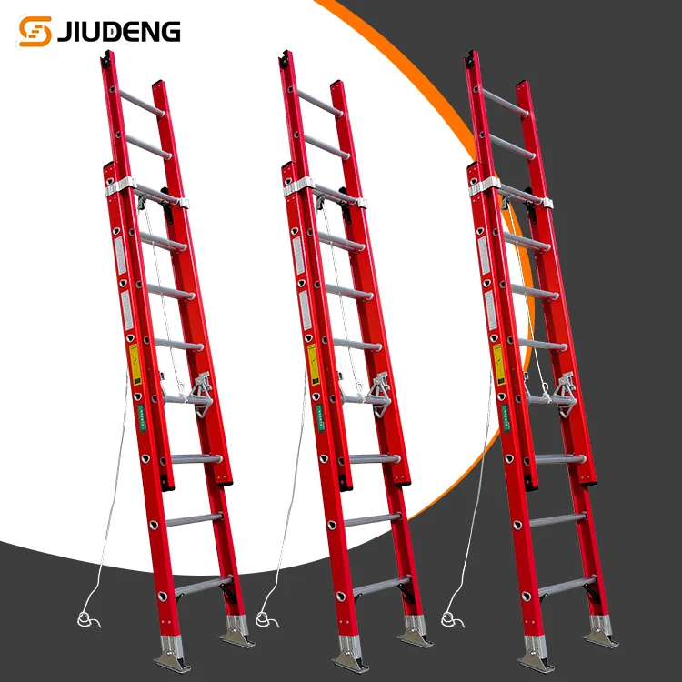 Fiberglass extension ladder  FRP Ladder 24ft 28ft 32ft 36ft 40ft