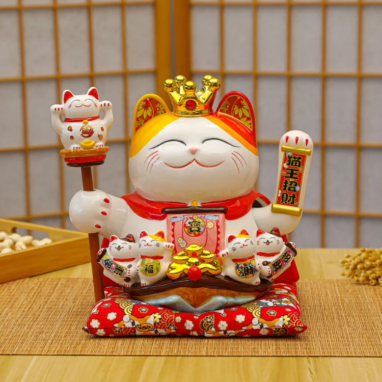  9-дюймовый Электрический автоматическое встряхивание ручной Lucky Cat манэки-нэко керамика