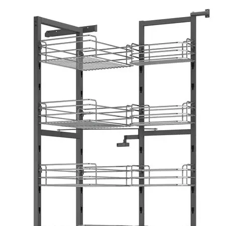 New Arrival Wire Kitchen Pantry Base Kit Pull Dish Drainer Spice Rack Pantry Cabinet Tall Unit  Pull Out Basket