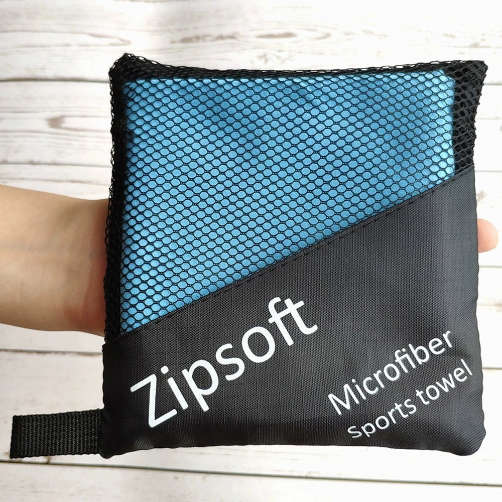 Super Absorbent Compact Thin Lightweight Quick Dry Fast Drying Microfiber Sports Towel with Mesh Bag