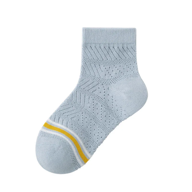 Korean Version Ultra-Thin Summer Dress Socks for Kids Breathable Mesh Design Simple Cute Style for Boys