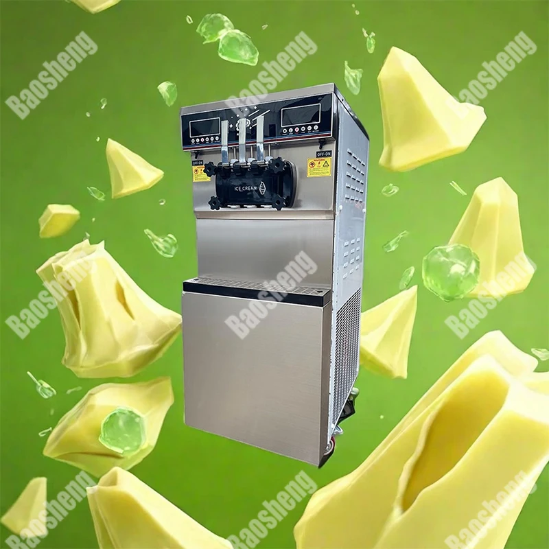 Factory Direct Shipping Small Ice Cream Machine Three Flavors Ice Cream Machine Soft Ice Cream