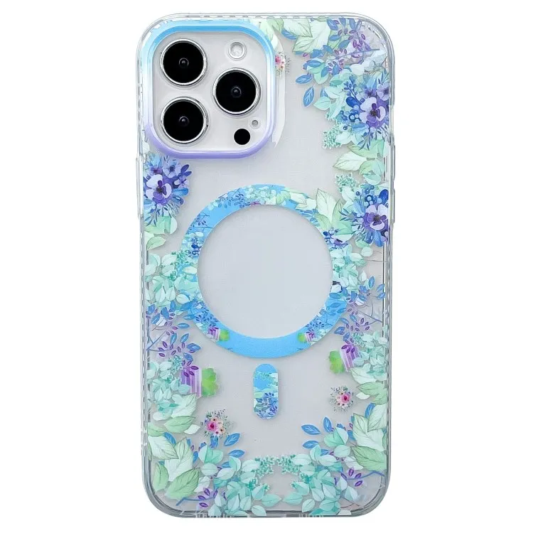 2023 New arrivals Flower Trendy Mobile Phone Cover for iPhone 13 14 Pro 13 Pro Max magnetic phone case dropshipping