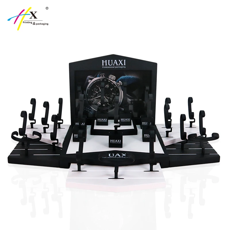 Деревянный вертикальный дисплей часов ручной работы на заказ