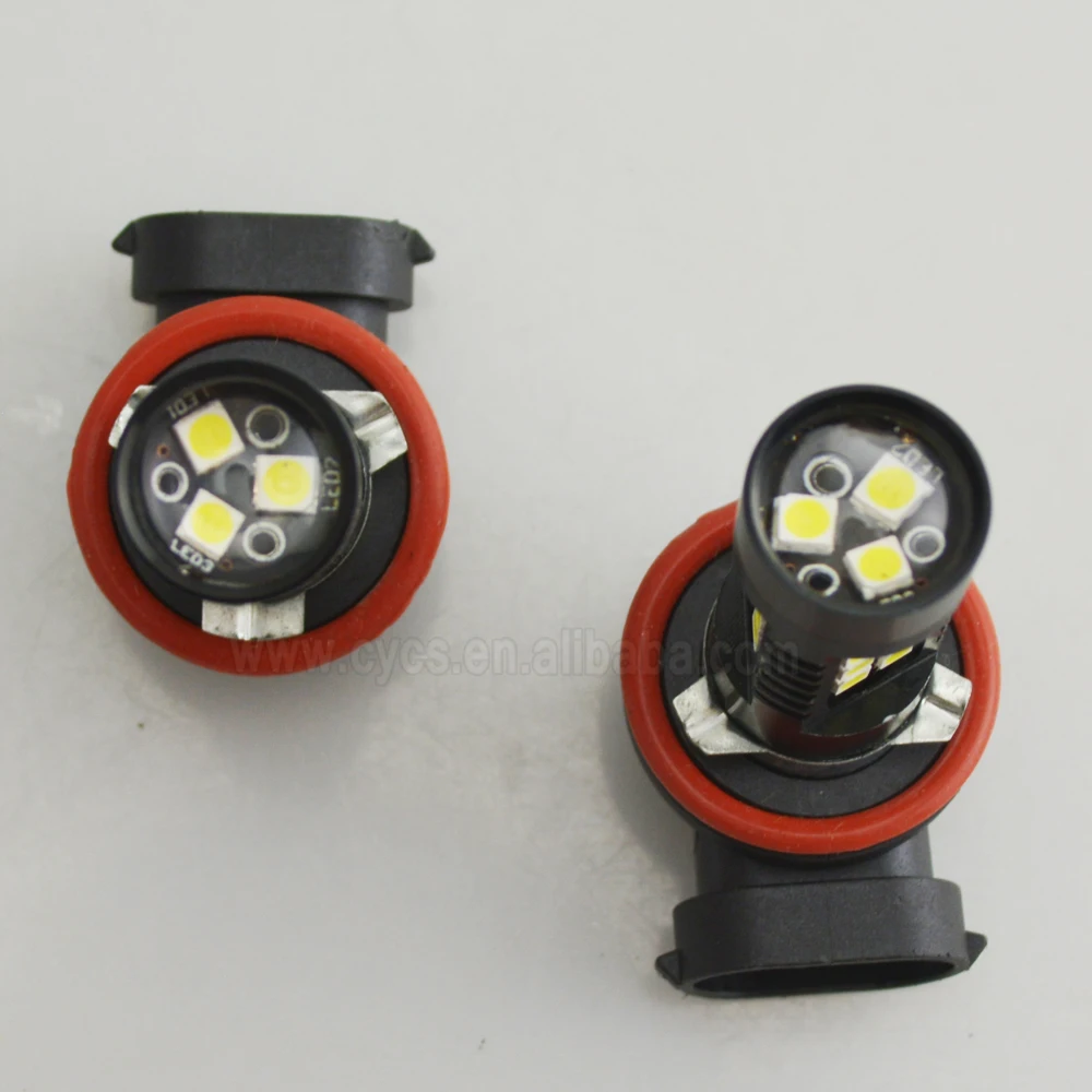 Суперъяркая автомобильная светодиодная противотуманная фара 12 В 21smd 21LED 3030 без ошибок H8 H9
