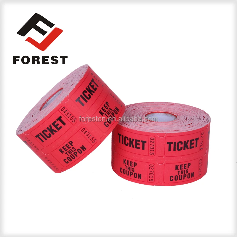 Последовательно пронумерованный карнавальный билет из рафии, рулон, приглашения на вечеринку