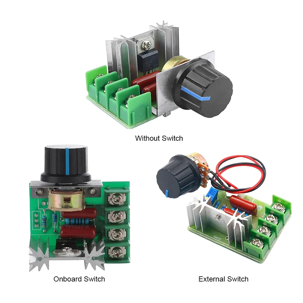AC 220V 2000W SCR Voltage Regulator Dimming Dimmers Motor Speed Controller Thermostat Electronic Voltage Regulator Module
