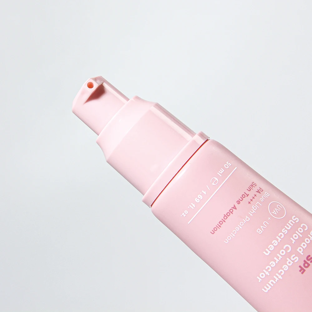 Custom 50ml Squeeze Tube BB / CC Cream Sunscreen SPF Lotion Cosmetic Packaging Tube With Airless Pump