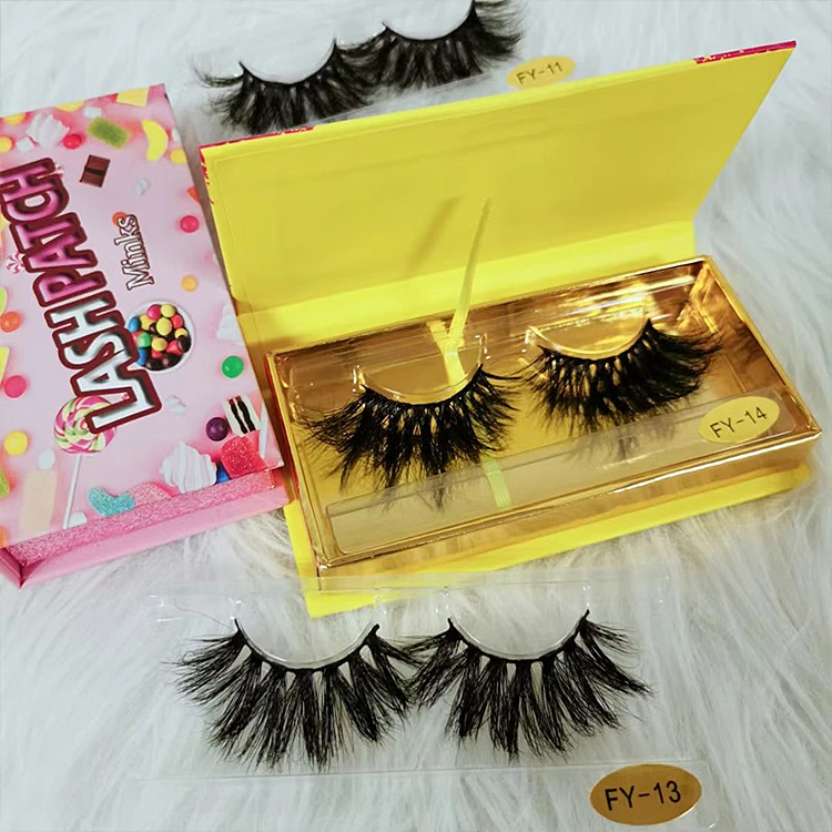 Eye Lashesh Set Handmade 3d Real Mink Lash Products Customize Logo Siberian Makeup False Eyelash Set Lashess Lase With Boxes