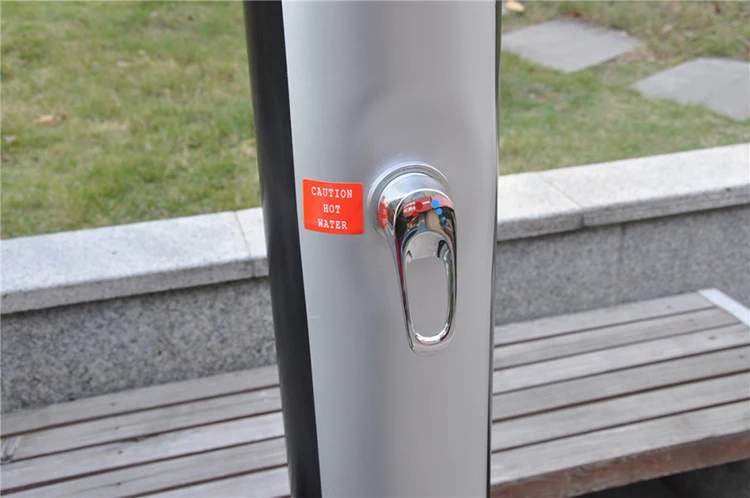 35L38L40L Outdoor Silver Painting Pool Solar Heated Shower Spa PVC Tube with Alu Base Foot wash Tap for Swimming Pool and Garden