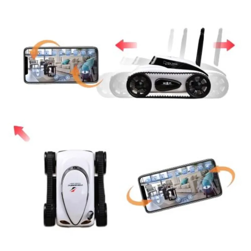 Wholesale Four-way Real-time Transmission Mobile Phone Wireless RC TanksToys