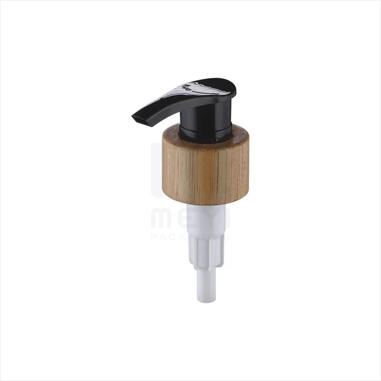 wooden pattern Bamboo Plastic up/Down liquid soap dispenser pump Lotion Pump customized supplier