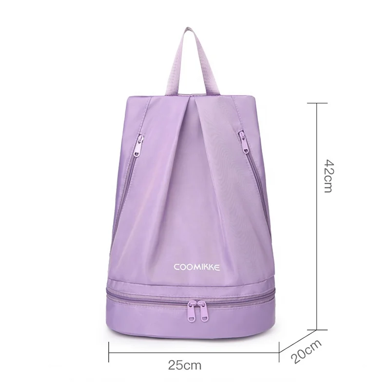 TY customized logo Wholesale High Quality Waterproof Backpack Dry Wet Separation Women Backpack Travel Beach Bag