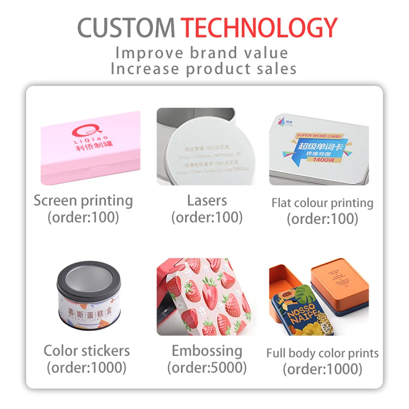 High Quality Custom Square Sliding Metal Boxes for Sweet Pill Candy Mint Packaging Small Empty Tin Box