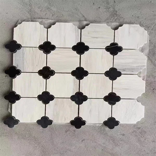 Natural Marble Art Carrara White Marble Square Mosaic Tile