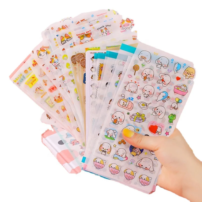 Personalized Kawaii Diary Sticker Custom kiss cut cute Sticker Sheets vinyl Cartoon stickers for Decorative