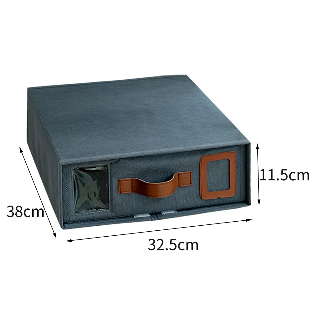 Storage box thickening large capacity finishing box Sheet four-piece storage box folding zipper visual