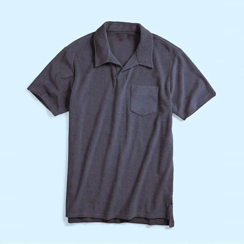 Customized Organic Cotton T Shirt Polo Shirt Terry Bullough Polo Towel T Shirt Men