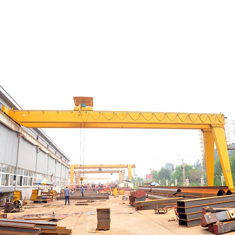 BMH type electric 5ton 10ton 20 ton rail single or double girder semi gantry crane machinery price