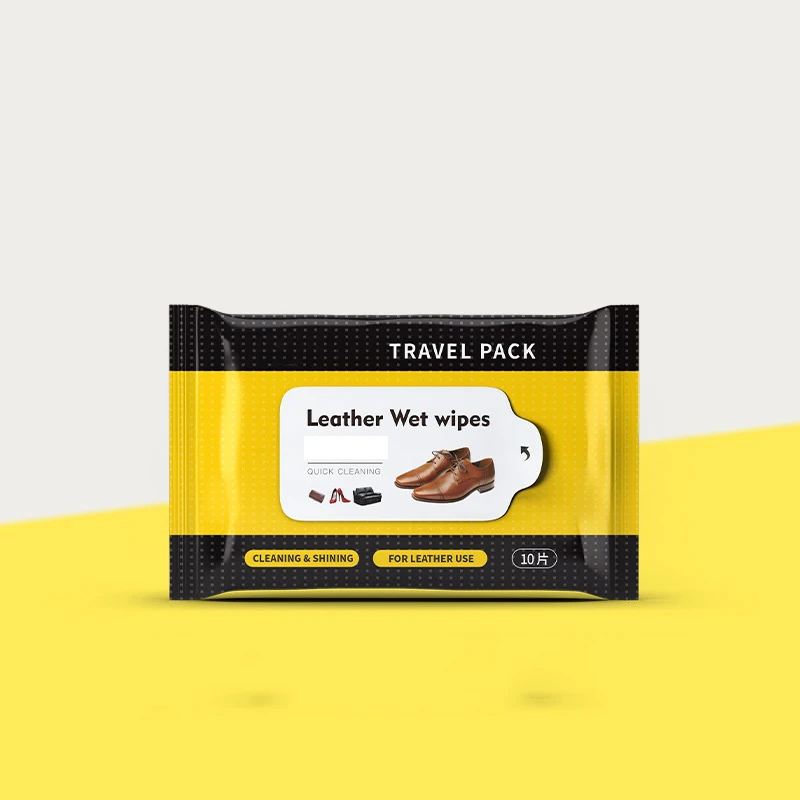 Custom Logo Leather Sport Shoe Sneaker Shine Polish Cleaning Cleaner Wet Wipes For Shoes