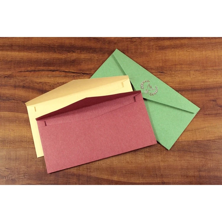 Customizable promotional greeting card packaging recycled wedding card packing envelopes