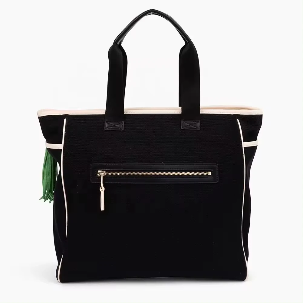 2024 Custom Logo Waterproof Sports Shoulder Sling Racket Tennis Paddle Carry Bag Canvas Pickleball Tote Bag