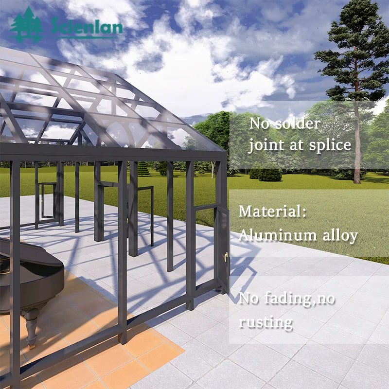 Factory Wholesale Aluminum Glass Sunrooms Conservatory customized Greenhouse sunrooms & glass houses