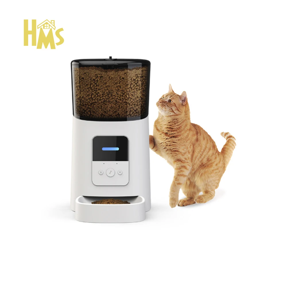 Высококачественная миска для собак HMS Factory, 6 л, базовая кнопка, версия, автоматическая таймерная кормушка для домашних животных, контейнер-дозатор для еды