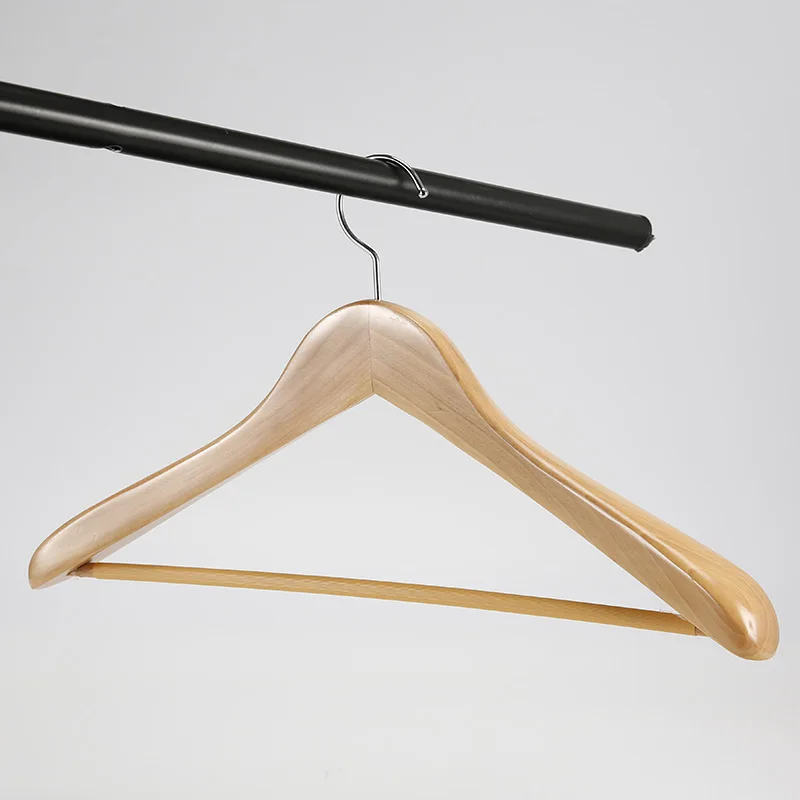 Clothes Hanger High Quality Round Head Wood Aluminum Wooden Shoe Rack 100% Cotton Straw Flexible Hooks & Rails Support 50 Sets