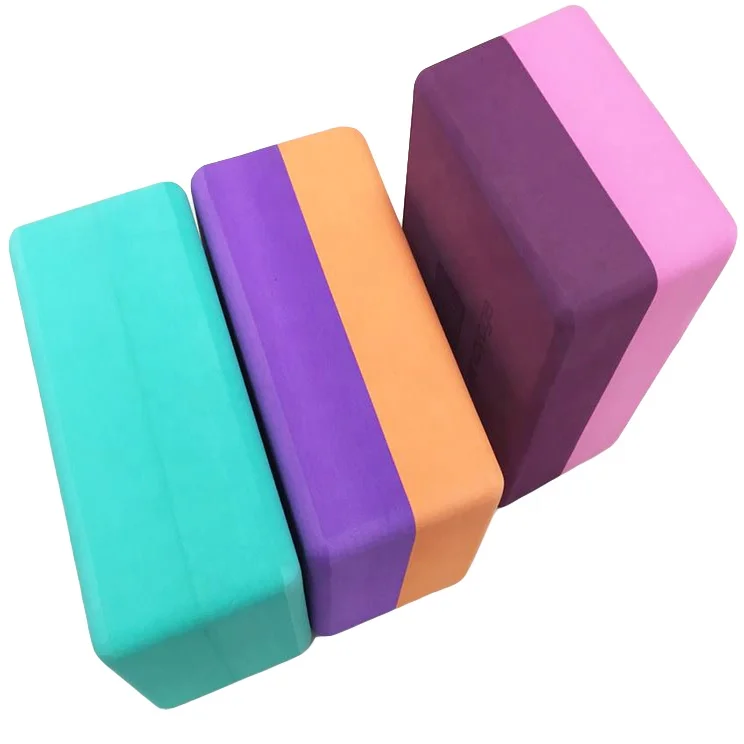 HUNLON Recycled closed cell high-density foam Non-slip Surface & Solid yoga block,  rubber heavy foam strong yoga block