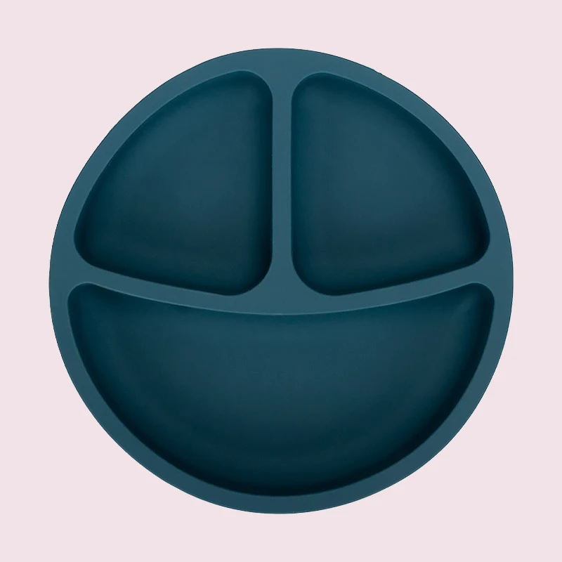 Baby Safe Silicone Dining Plate Solid Cute Cartoon Children Dishes Suction Toddle Training Tableware Kids Feeding Bowls