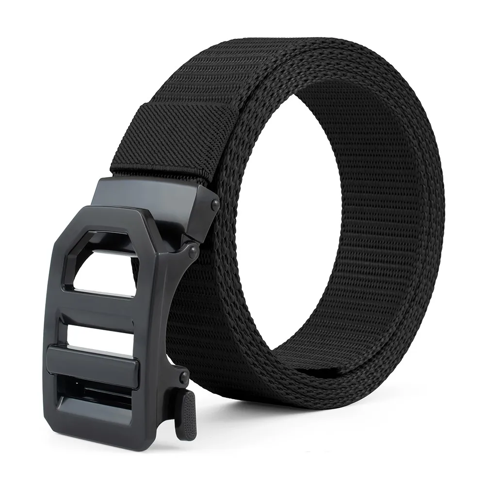 Factory Supplies Toothless Buckle Waist Belts Fabric Nylon Tactical Belt For Outdoor Sports