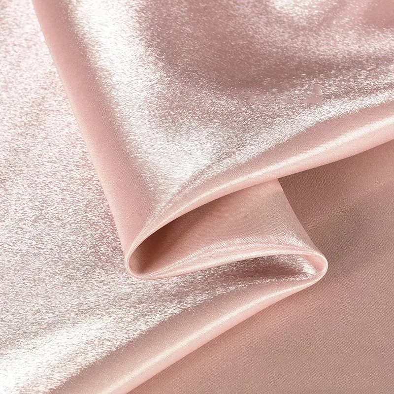 Wedding Dress Pure Color Polyester Satin Fabric Shiny Polyester Satin Fabric With Silk