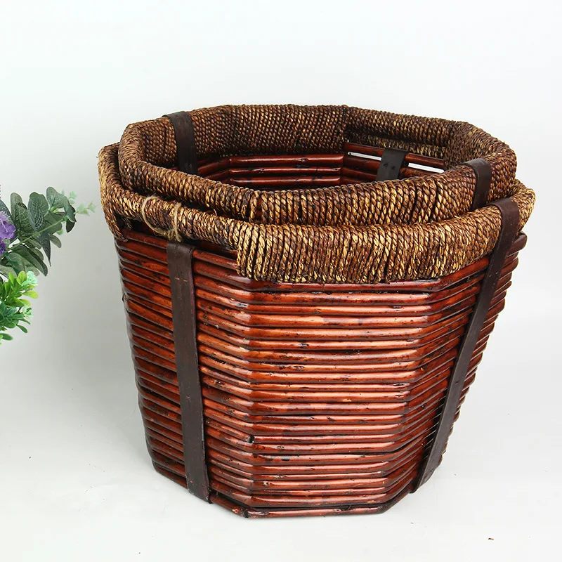 Europe Style Handmade Outdoor Home Decoration Natural Wicker Planter Pot