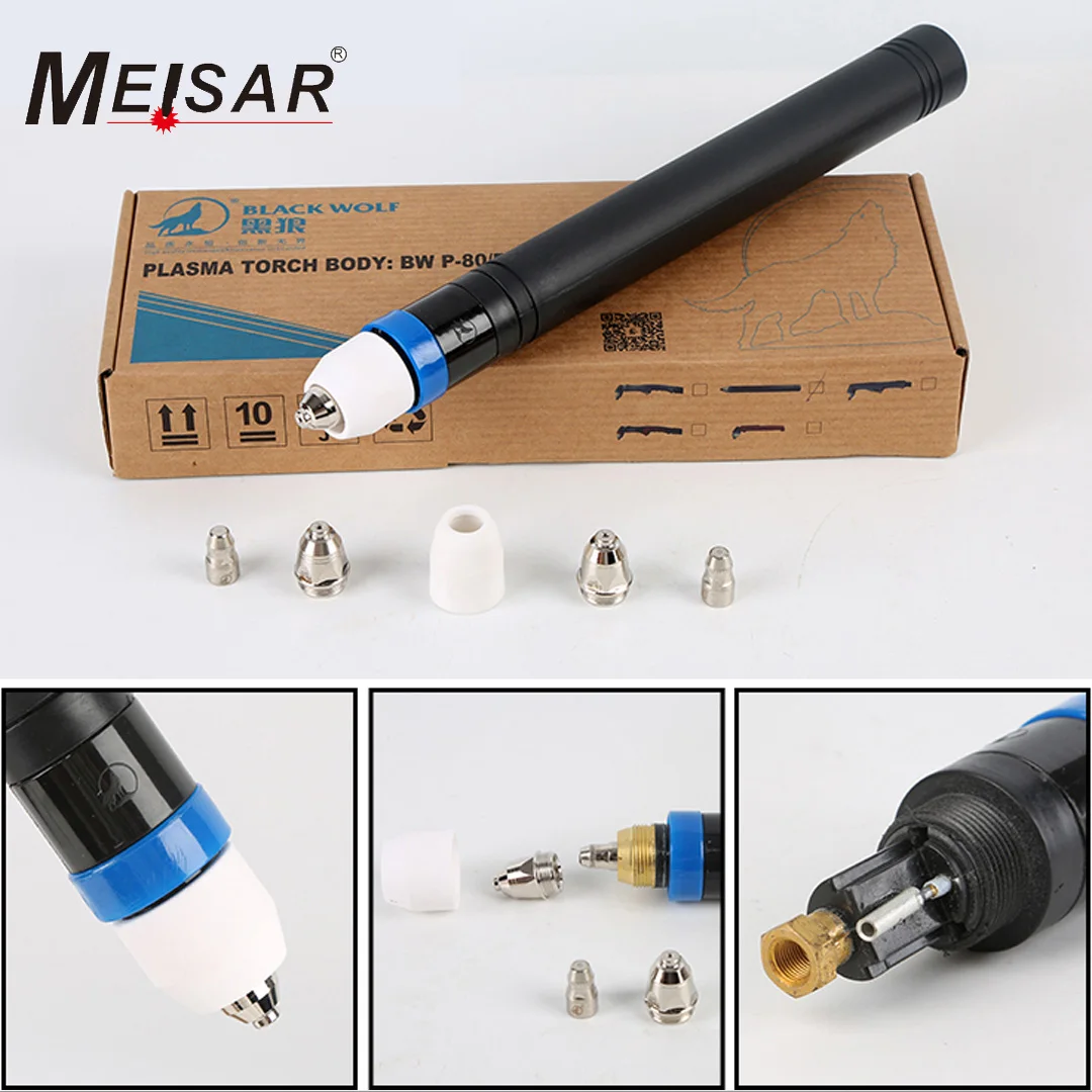 straight p80 air cooled plasma automatic cutting torch head holder