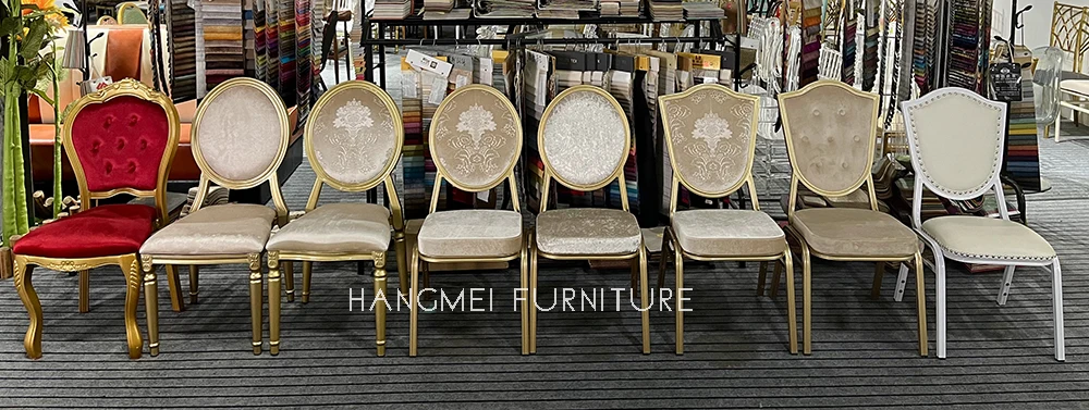 Moroccan Style popular wholesale metal iron stacking wedding event hotel furniture dining banquet hall chair