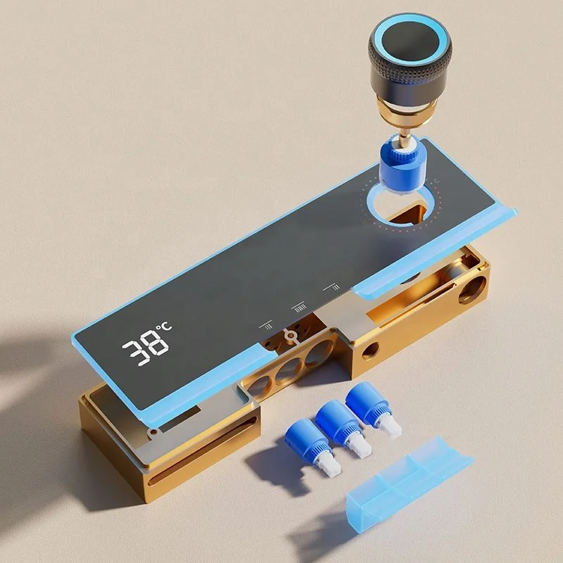 Настенный черный рояль светодиодный цифровой Интеллектуальный термостат роскошный кран высокого давления квадратный набор насадки для душа