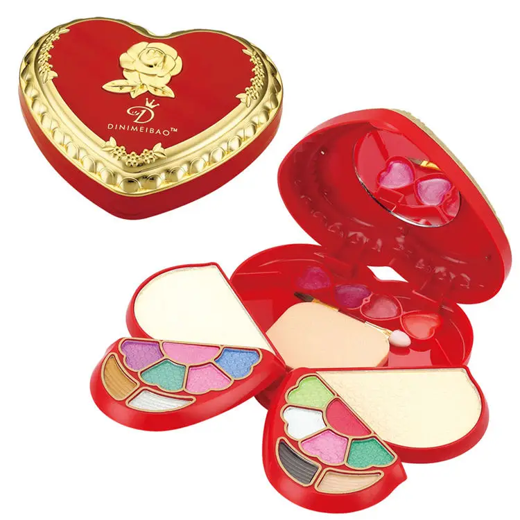 Fashionable Cheap Love Shape Storage Box Basic Cosmetics Makeup Kit