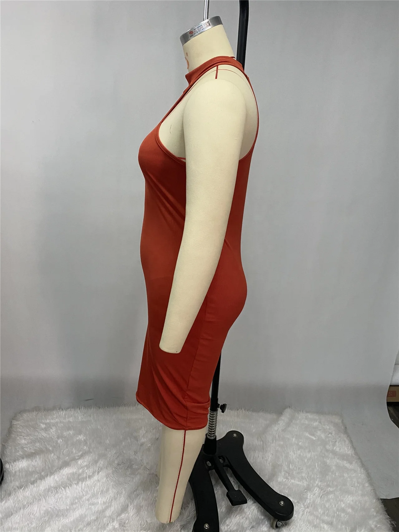 
wholesale summer 2021 plus size clothes sleeveless sexy bodycon party dress 