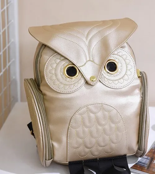 Stock Korean Style Owl Backpack Bag Cute Animal Travel Fashion Backpack