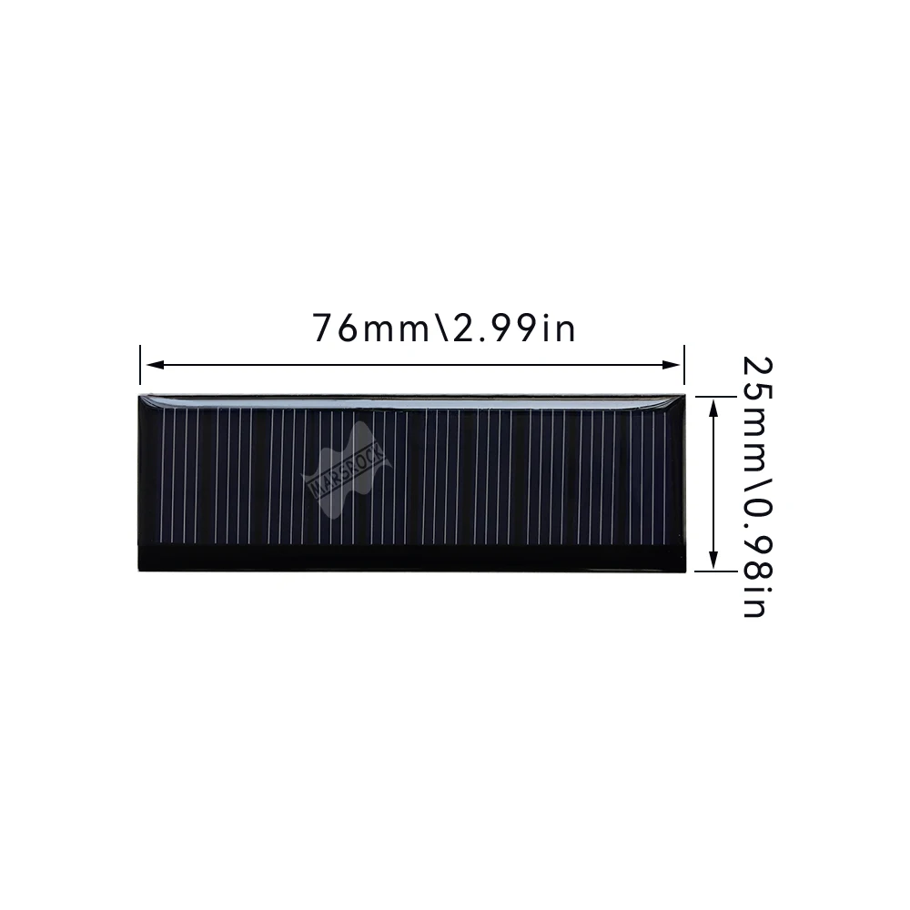 76*25MM 55mA 5V 0.2W Marsrock Solar Energy Products Solar Kit Solar Cells Indoor Outdoors Panels Solar Epoxy Resin Solar Panels