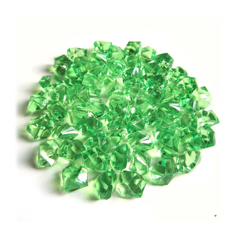 500pcs Pack Colorful Acrylic Ice Cube Decoration Acrylic Simulated Ice Cube Acrylic Stone Ornaments