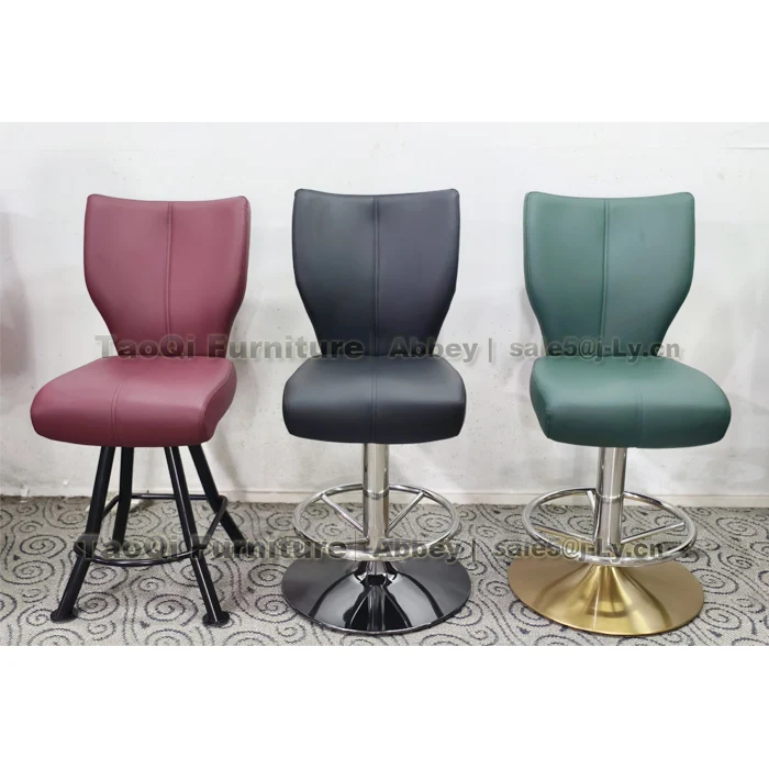 Quality Swivel Casino Poker Chair With Wheels Roulette Table Seating Casters Adjustable Seating Bar Chairs Gaming Stool