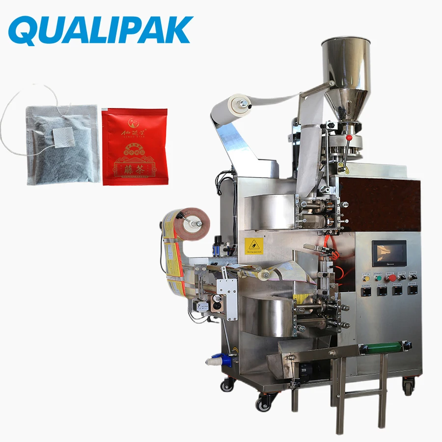 Qualipak automatic coffee tea Packaging / tea packing machine with inner bag and envelope