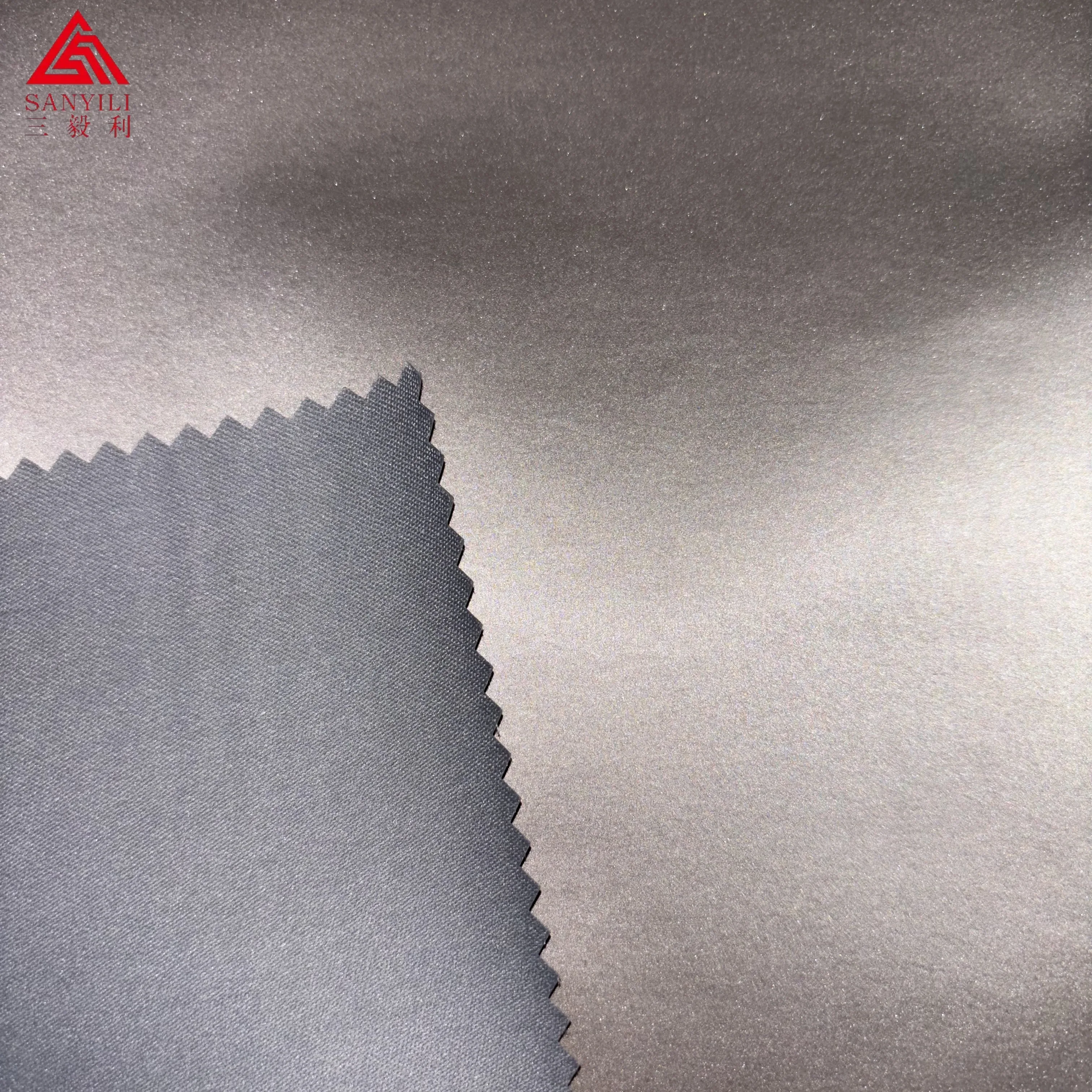 210T shining nylon taffeta fabric 3 layer composite fabric smooth waterproof for clothing