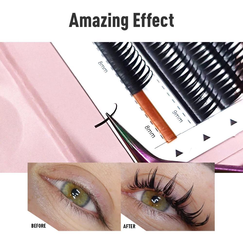 Praeclarus Wet Look Eyelashes Flora Eyelash Premium Materials Natural Soft Wet Look Lashes Thickness 0.05mm Wet Look  eyelash